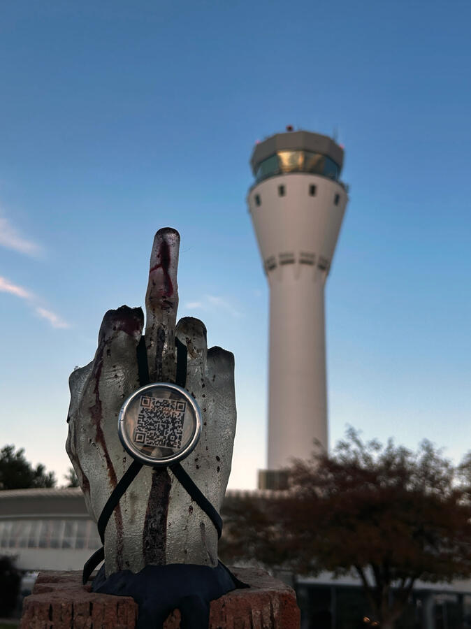 Placed at Centennial Airport Control Tower