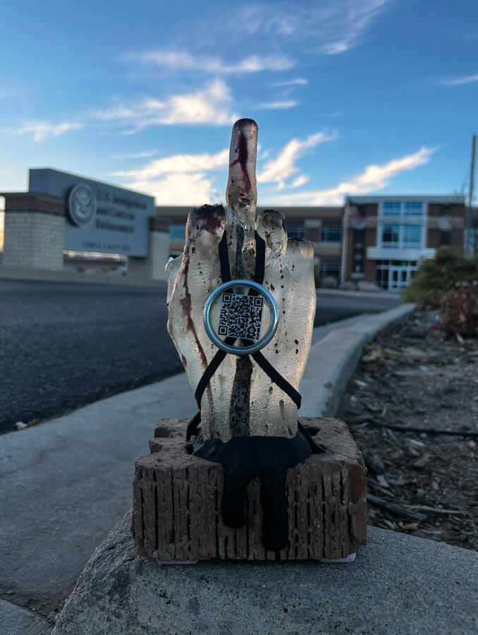 Placed at the ICE Office located at 12445 E. Caley Avenue